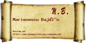Marienescu Baján névjegykártya